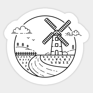 Wind mill Sticker